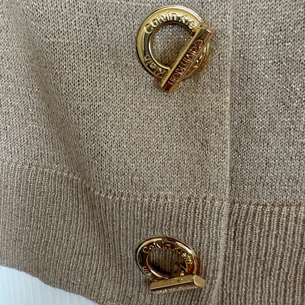 Calvin Klein Beige Button-Up Cardigan - Picture 4 of 8
